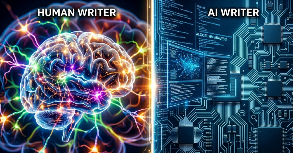 Human brain versus AI showing skills artificial intelligence cannot replicate