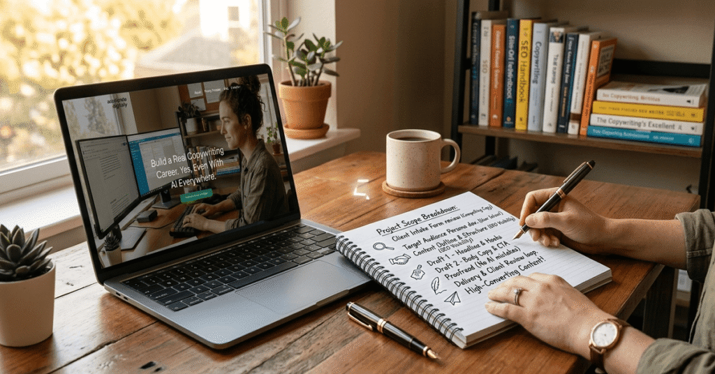 4-step copywriting process for beginner freelance copywriters